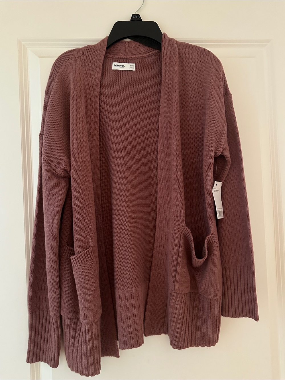 Sonoma Open-Front Cardigan in Dusty Rose
